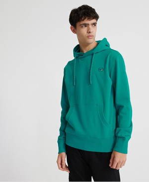 Superdry Collective Loopback Férfi Kapucnis Pulóver Zöld | DGKYH9278